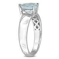 Julianna B 14K White Gold Aquamarine Engagement Ring