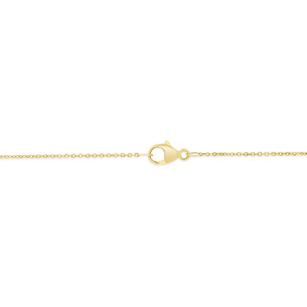 Radiant Universe Diamond Moon Pendant in 10K Yellow Gold