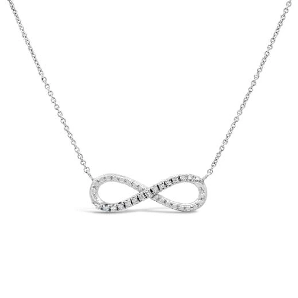 Diamond Infinity Necklace in Sterling Silver