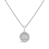 0.25CTW Diamond Bouquet Pendant in Sterling Silver