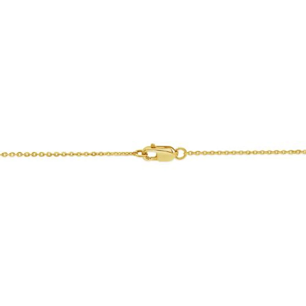 New Brilliance Lab Grown 1.50CT Diamond Bezel Set Necklace in 10K Yellow Gold