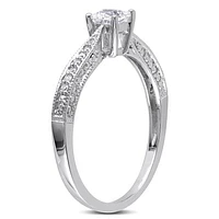 JULIANNA B Sterling Silver Created White Sapphire & Diamond Ring