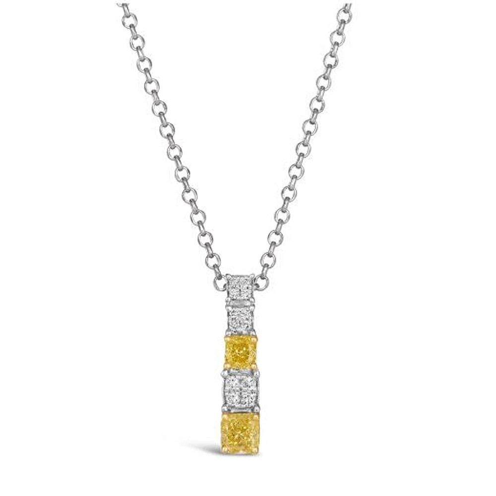 Le Vian 14K Two Tone Gold 0.44CTW Yellow Diamonds Pendant