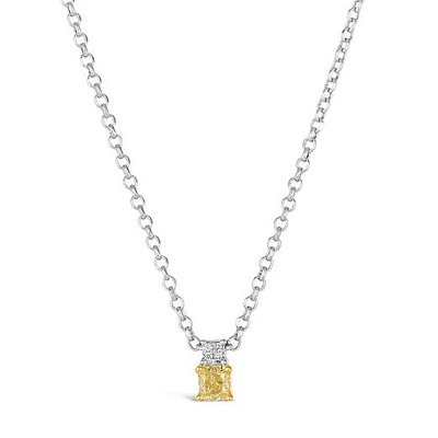 Le Vian 14K Two Tone Gold 0.24CTW Yellow Diamond Pendant