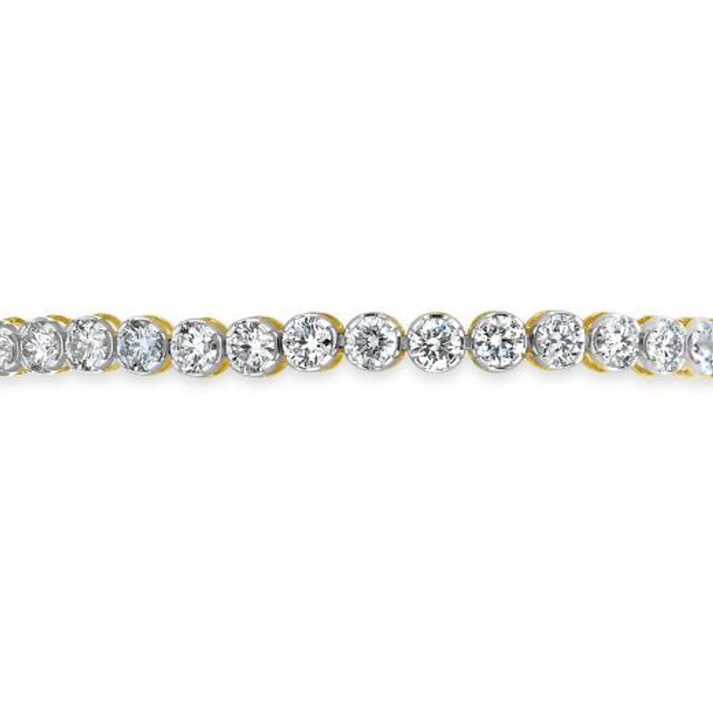 New Brilliance Lab Grown 10.00CTW Diamond Tennis Bracelet in 10K Yellow Gold