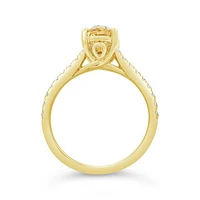 New Brilliance Lab Grown 1.75CTW Yellow & White Diamond Ring in 14K Yellow Gold