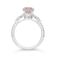 New Brilliance Lab Grown 2.00CTW Pink & White Diamond Ring in 14K White Gold