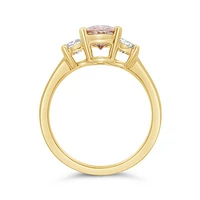 New Brilliance Lab Grown 2.00CTW Pink & White Diamond Ring in 14K Yellow Gold