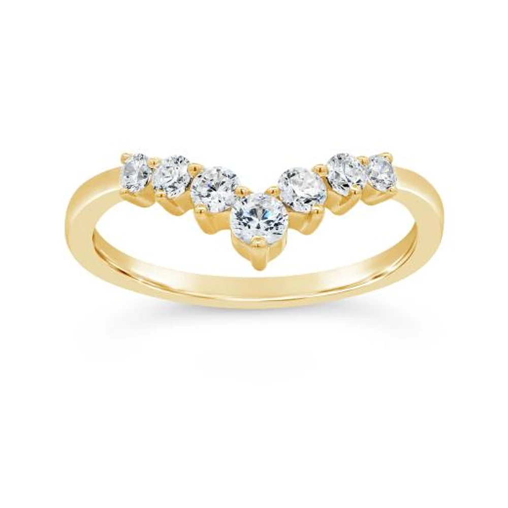 New Brilliance Lab Grown 0.50CTW Contour Diamond Band in 14K Yellow Gold