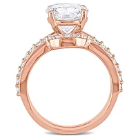 JULIANNA B 10K Rose Gold Created White Sapphire Bridal Set