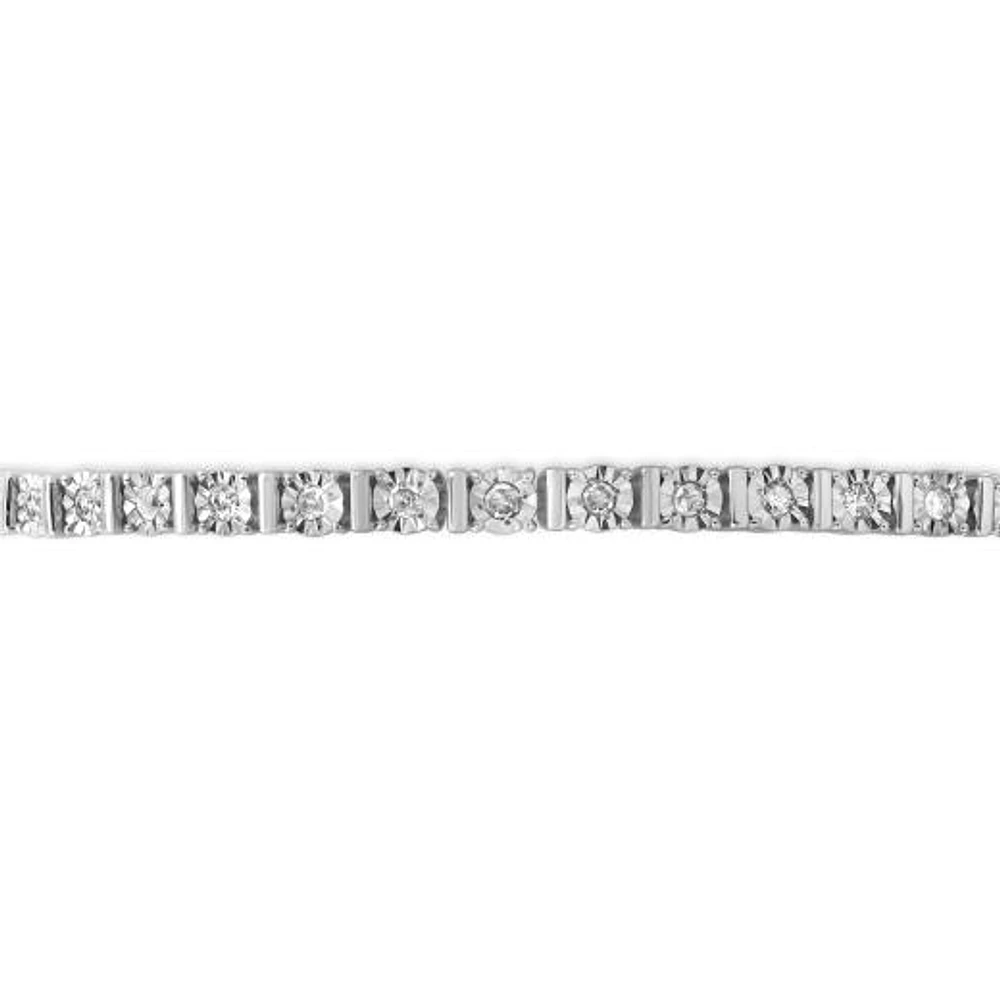 0.95CTW Diamond Tennis Bracelet in Sterling Silver