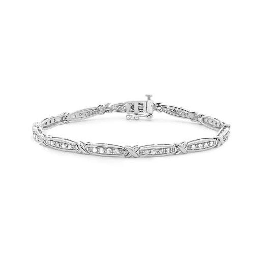 0.95CTW Diamond Bracelet in Sterling Silver