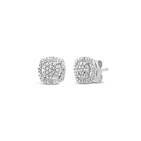 Bouquet 0.10CTW Diamond Stud Earrings in Sterling Silver