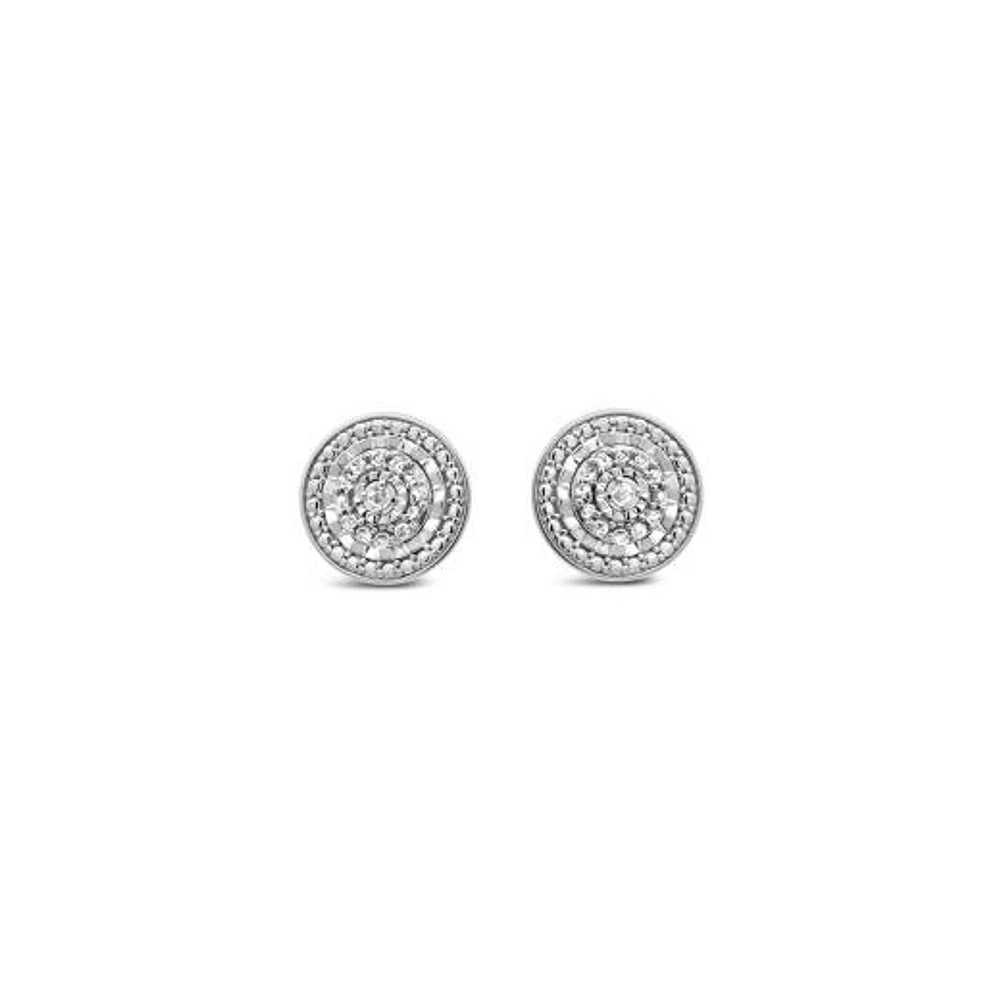 Bouquet 0.10CTW Diamond Stud Earrings in Sterling Silver