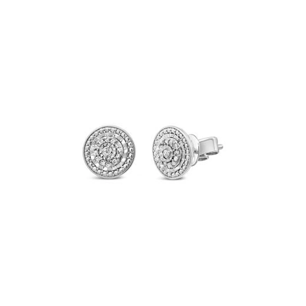 Bouquet 0.10CTW Diamond Stud Earrings in Sterling Silver