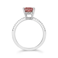 New Brilliance Lab Grown 2.25CTW Pink & White Diamond Ring in 14K White Gold