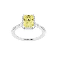 New Brilliance Lab Grown 2.25CTW Yellow & White Diamond Ring in 14K White Gold