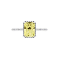 New Brilliance Lab Grown 2.25CTW Yellow & White Diamond Ring in 14K White Gold