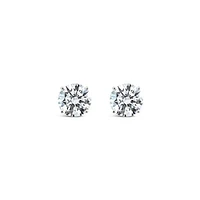 New Brilliance Lab Grown 4.00CTW Diamond Stud Earrings in 14K White Gold