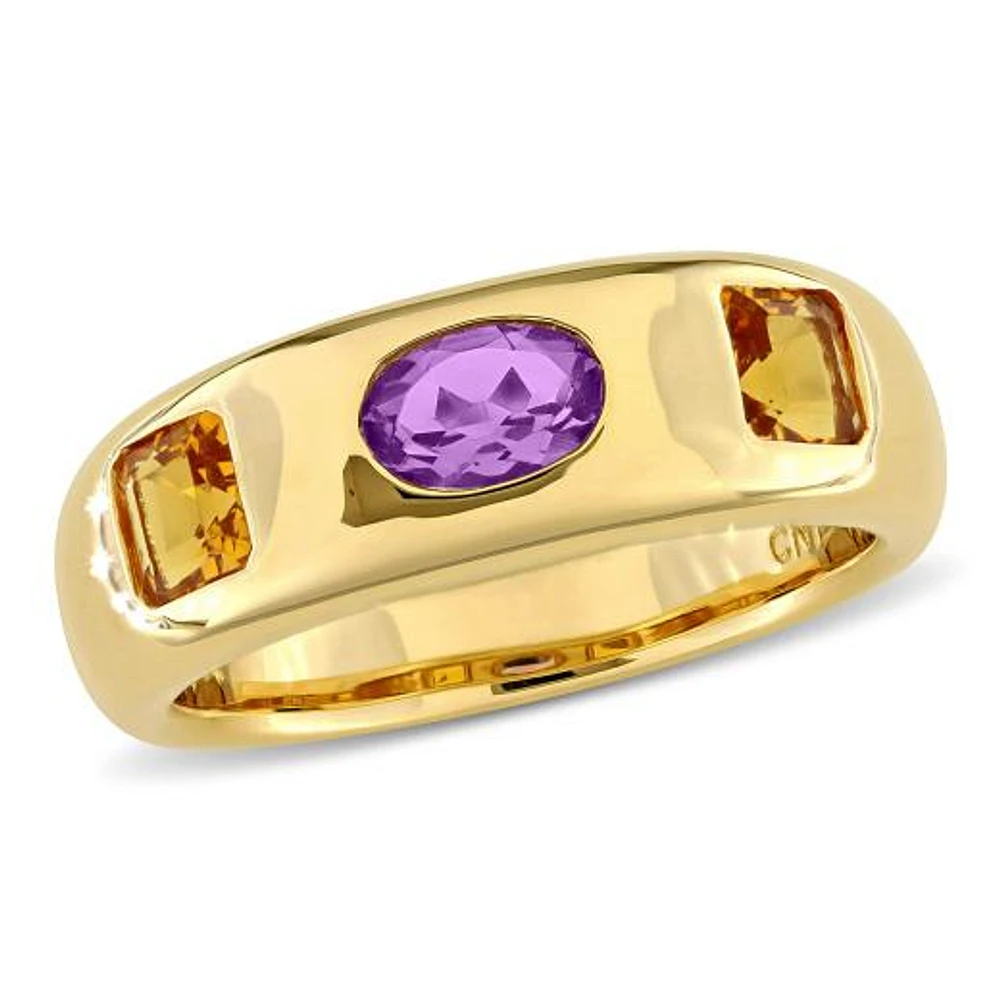 Julianna B 14K Yellow Gold Amethyst & Citrine Ring