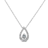 New Brilliance Lab Grown 0.45CTW Diamond Fashion Pendant in 10K White Gold