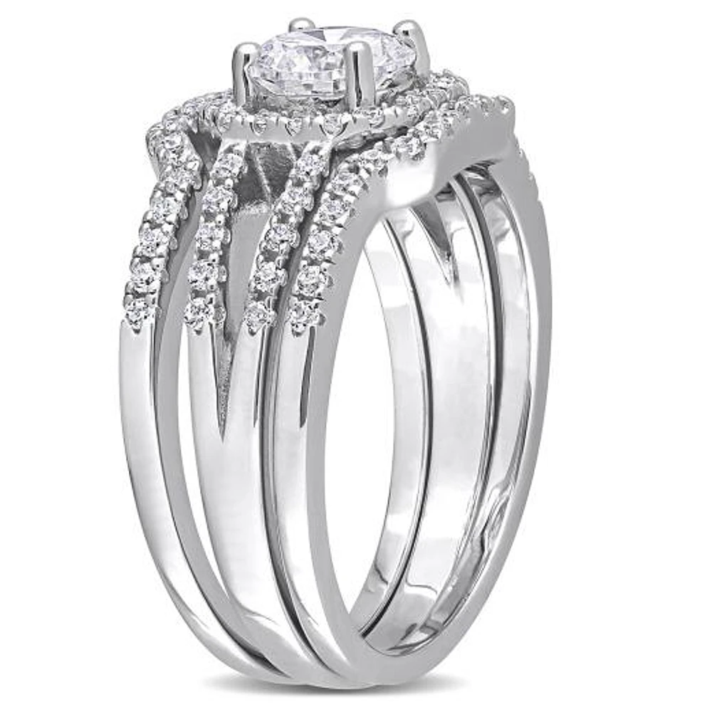 JULIANNA B Sterling Silver Cubic Zirconia Bridal Set