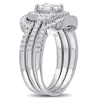 Julianna B Sterling Silver Cubic Zirconia Bridal Set