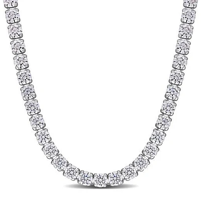 Julianna B Sterling Silver Cubic Zirconia Necklace 17" + 2" Extender