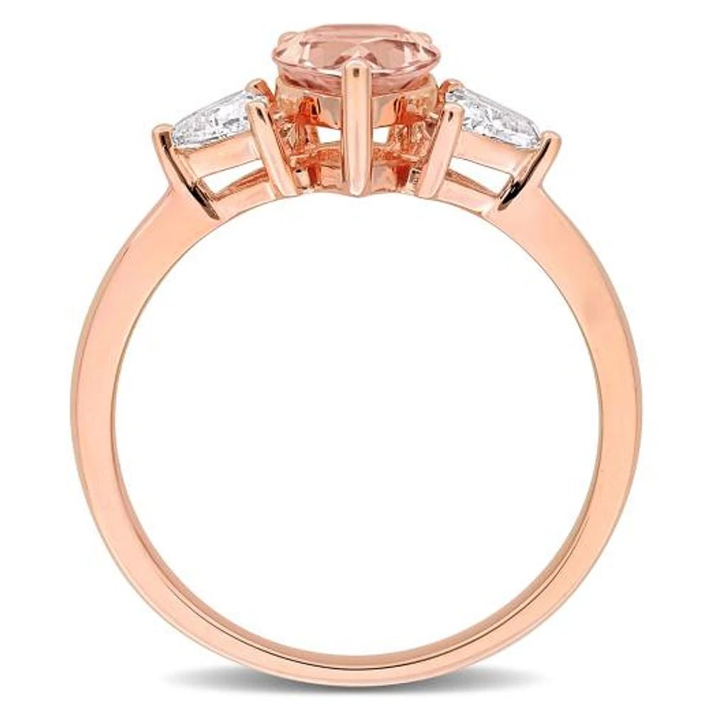 Julianna B 14K Rose Gold Morganite & Diamond Engagement Ring