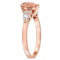 JULIANNA B 14K Rose Gold Morganite & Diamond Engagement Ring