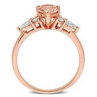 JULIANNA B 14K Rose Gold Morganite & Diamond Engagement Ring