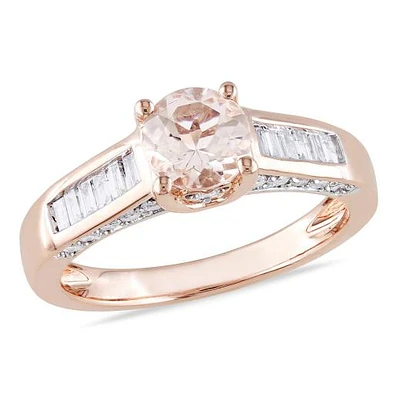 Julianna B 14K Rose Gold Morganite & Diamond Engagement Ring