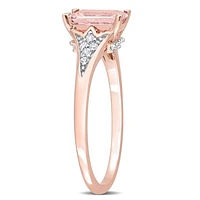 JULIANNA B 10K Rose Gold Morganite & Diamond Ring