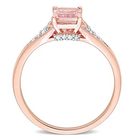 JULIANNA B 10K Rose Gold Morganite & Diamond Ring