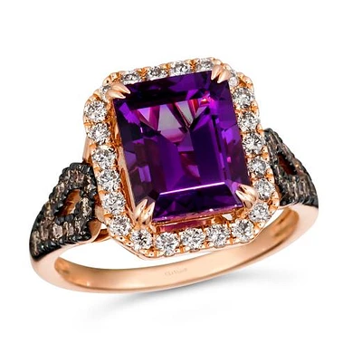 Le Vian 14K Strawberry Gold Grape Amethyst & 0.82CTW Diamond Ring