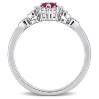 JULIANNA B Sterling Silver Created Ruby & Created White Sapphire Ring