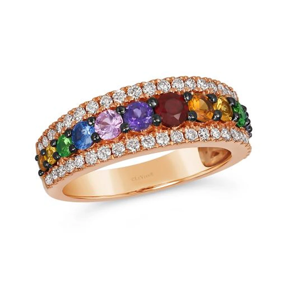 Le Vian 14K Strawberry Gold Multi-Gemstones and 0.50CTW Diamond Ring