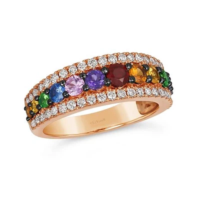 Le Vian 14K Strawberry Gold Multi-Gemstones and 0.50CTW Diamond Ring