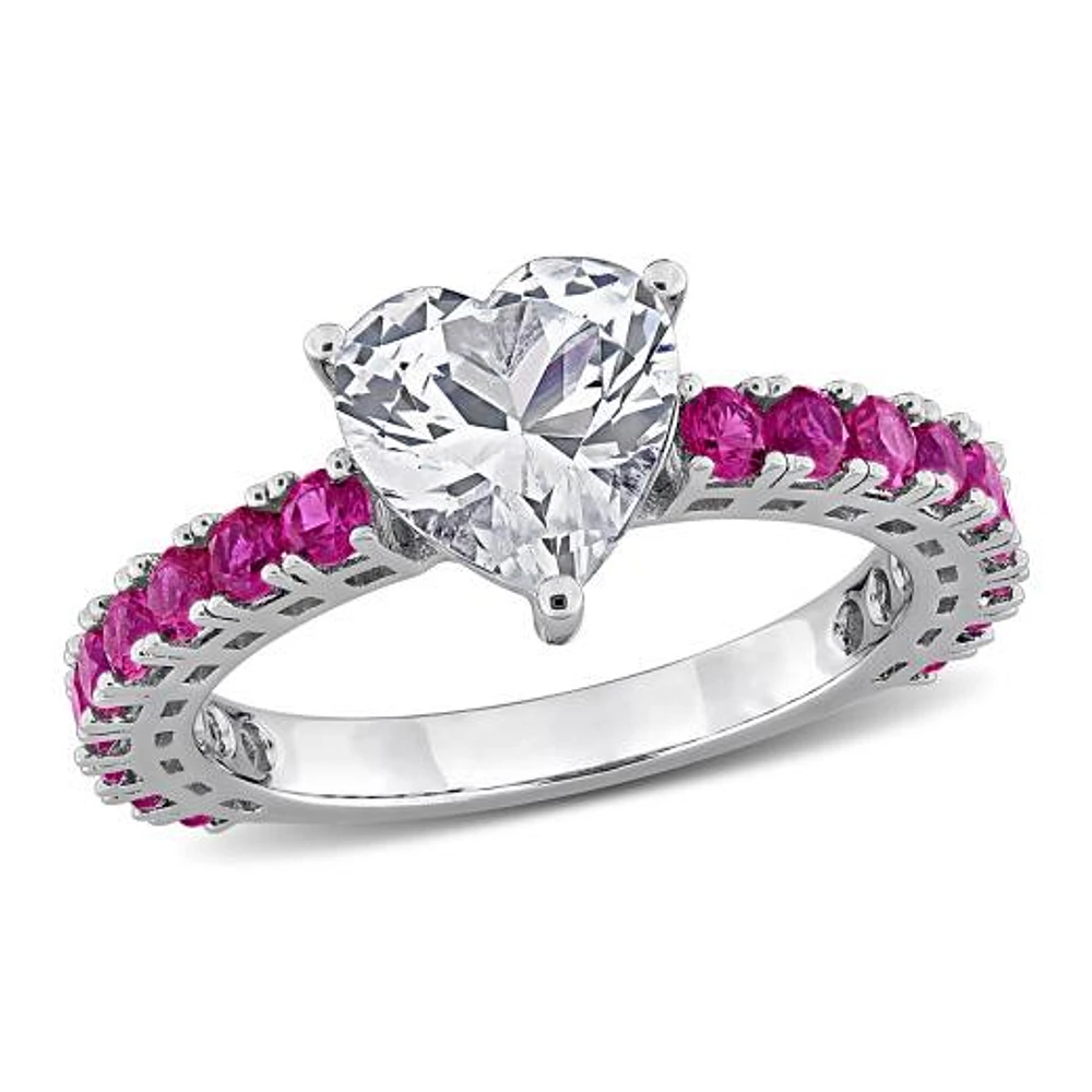 JULIANNA B Sterling Silver Created Ruby & Created White Sapphire Ring