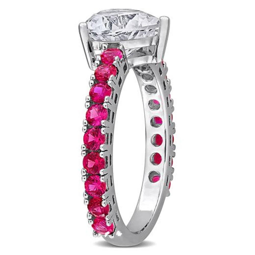 JULIANNA B Sterling Silver Created Ruby & Created White Sapphire Ring