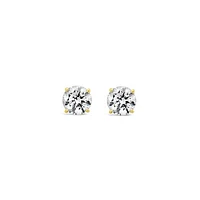 New Brilliance Lab Grown 2.00CTW Diamond Stud Earrings 14K Yellow Gold