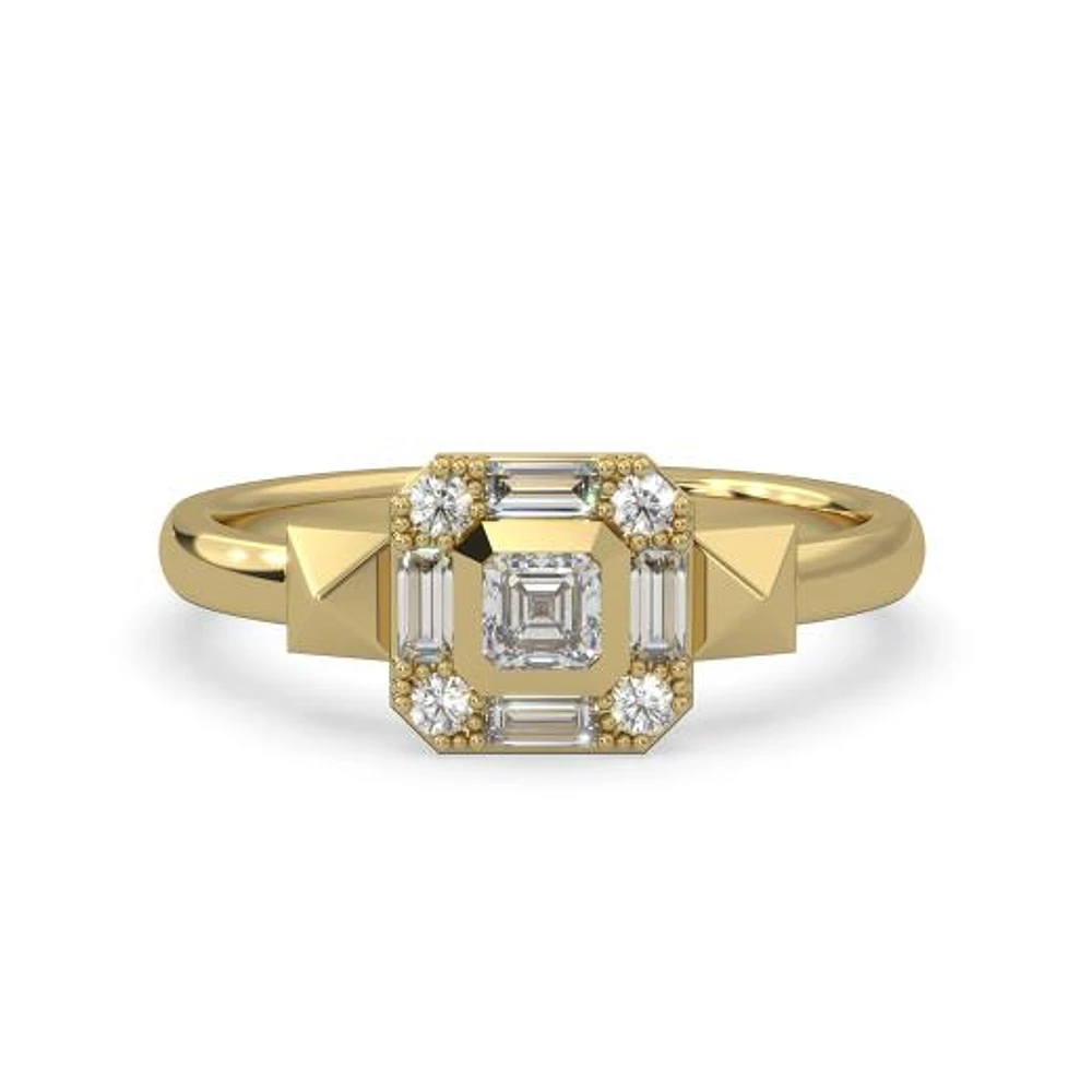 Lands Collection Modern Electrum Canadian 0.31CTW Diamond Fashion Ring Size 6