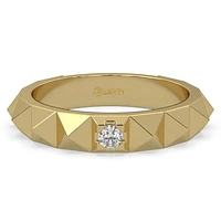 Lands Collection Modern Electrum Canadian Diamond Fashion Ring Size 5.5