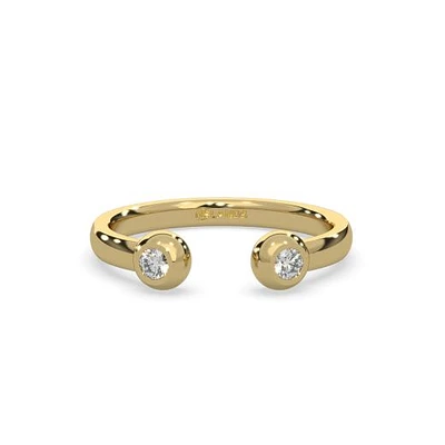 Lands Collection Modern Electrum Canadian Diamond Fashion Ring Size 6