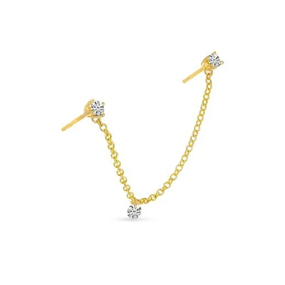 Brevani 0.23CTW Diamond Earring in 14K Yellow Gold