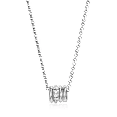 Elle "Goddess" 3-Row Circle Cubic Zirconia 17+3" Necklace