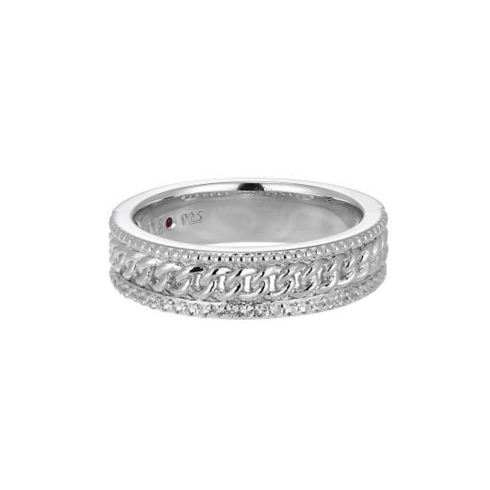 Elle "Weave" Created White Sapphire Band Ring