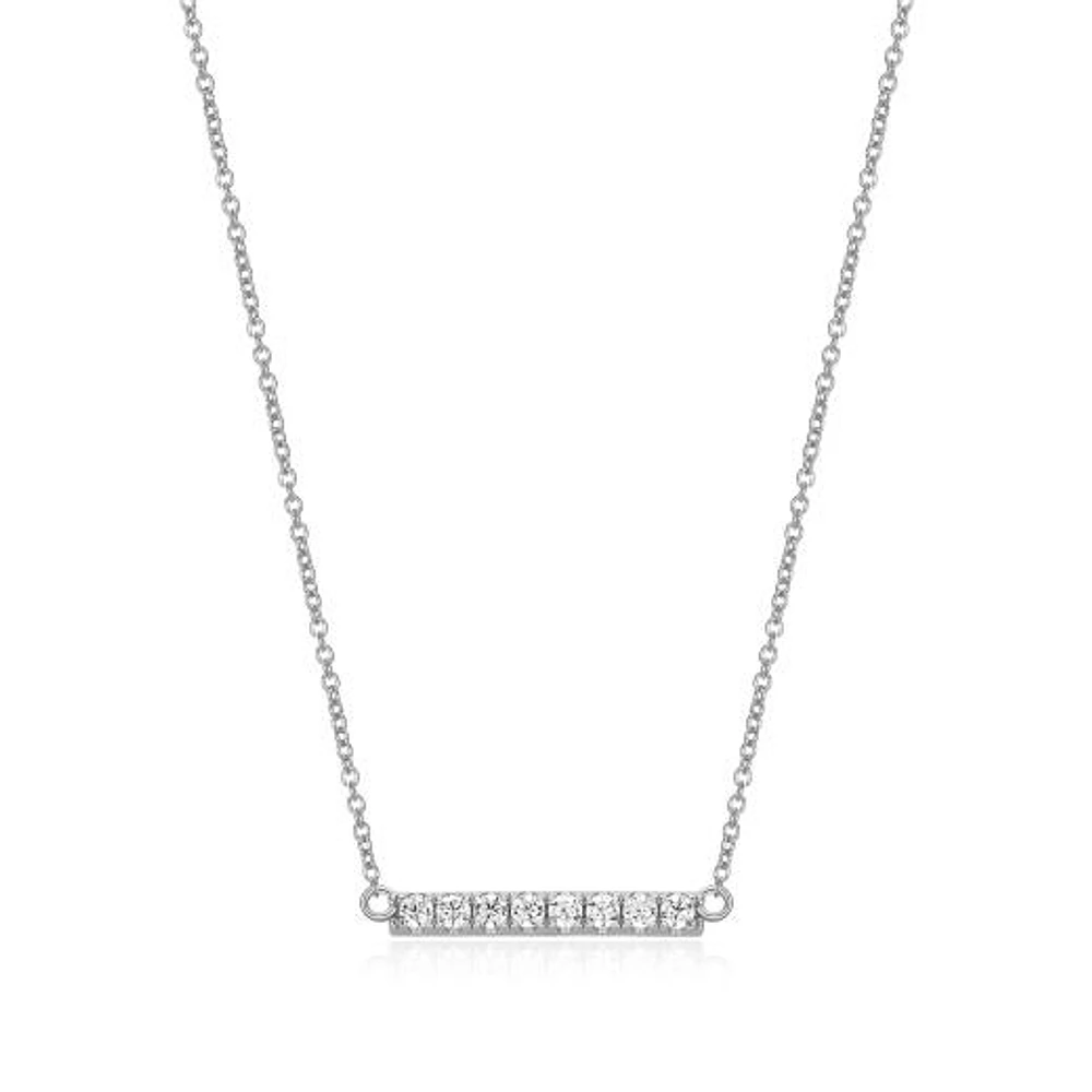 Reign Cubic Zirconia Simple Bar Necklace