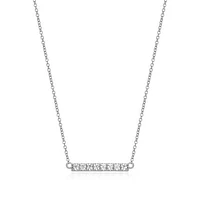 Reign Cubic Zirconia Simple Bar Necklace