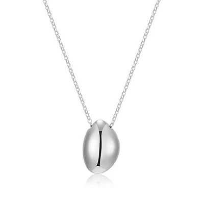 Reign Polished Pebble Faceted Rolo Chain Pendant